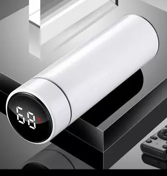 Умная изоляционная чашка, сенсорный дисплей температуры, Мужская и женская офисная чашка, чашка для воды из нержавеющей стали 304, бизнес-подарок 500ml красный