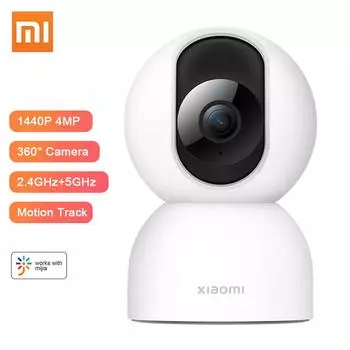 Умная камера Xiaomi Mijia 2 PTZ версия 1440P HD Беспроводная веб-камера ночного видения 360-градусный угол Беспроводная Wi-Fi видеокамера Бесшумная домашняя камера безопасности