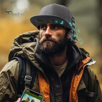 Умная кепка для громкой связи с Bluetooth-совместимым динамиком, беспроводная перезаряжаемая бейсболка для спорта на открытом воздухе, шляпа от солнца чёрный