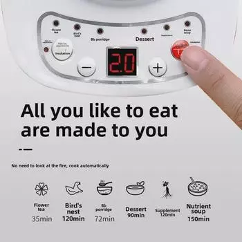 Умная керамическая электрическая мини-чашка для тушения – для использования в офисе и дома для приготовления супа, каши, ласточкиного гнезда, стеклянного чая