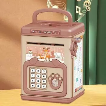 Умная копилка с отпечатками пальцев Простая в использовании автоматическая индукционная безопасность Поощряет привычки экономии Автоматическая игрушка-копилка для экономии денег