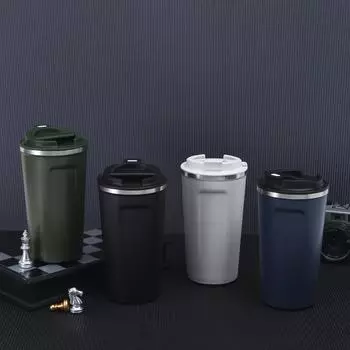 Умная кружка из нержавеющей стали 304, офисная чайная умная кофейная кружка, светодиодная чашка с сенсорным экраном и температурой 380ml белый