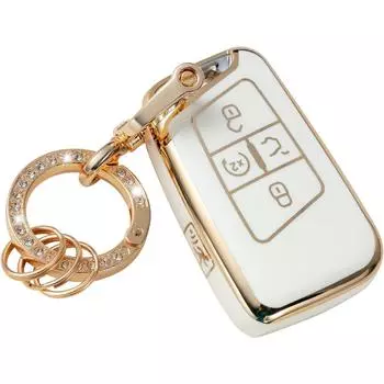 Умная крышка пульта дистанционного управления с брелком для Volkswagen Tiguan Jetta Passat Golf White