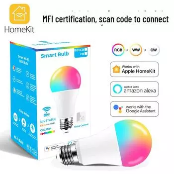 Умная лампа HomeKit с сертификатом MFI и поддержкой WiFi и голосовым управлением Siri cozylifeAPP wifi 9W