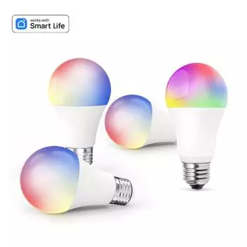 Умная лампочка Tuya BT WiFi лампы с изменением цвета 9 Вт 800 люмен 2700-6500K RGB светодиодная лампа 2Pcs белый