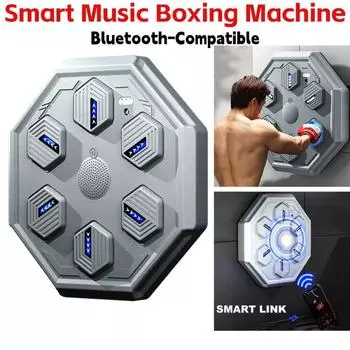 Умная музыкальная боксерская машина, настенная боксерская мишень, Bluetooth, умное боксерское тренировочное оборудование для бокса, спортивная боксерская площадка серый