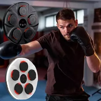 Умная музыкальная машина для бокса, настенная мишень, боксерская машина с беспроводной музыкой, бытовой фитнес-тренажер для бокса, настенная мишень для бокса CHINA чёрный