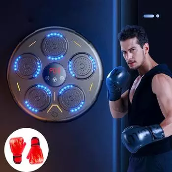 Умная музыкальная машина для бокса, настенная мишень для бокса со светодиодной подсветкой и звуковой реакцией, тренировка для детей и взрослых, расслабляющая белый