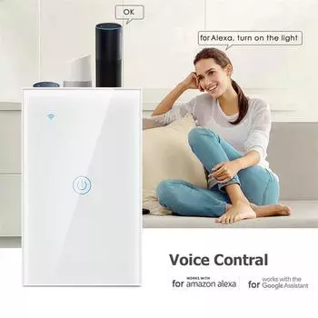 Умная настенная лампа Wi-Fi с двумя кнопками для Alexa для управления домашними приложениями