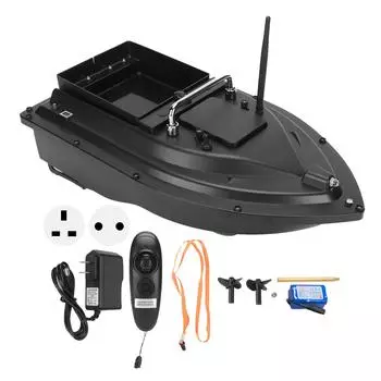 Умная радиоуправляемая лодка с приманкой и светодиодной подсветкой, двойной мотор, пульт дистанционного управления, набор рыболовных приманок 100?240В US Plug