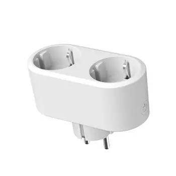 Умная розетка Двойная розетка WiFi/ZigBee/BLEmesh TY APP Пульт дистанционного управления Умный обмен 16A WiFi Вилка с белый