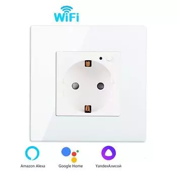 Умная розетка европейского стандарта, Wi-Fi розетка, обустройство дома, интеллектуальная безопасная вилка, работает с приложением Tuya, функция таймера Google Alexa