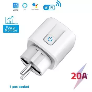 Умная розетка Wi-Fi, европейская вилка, многофункциональный адаптер, домашний мониторинг мощности, поп-розетка, Aleax, синхронизация, полоски с дистанционным управлением, розетка EU-WIFI EU Socket 1Pcs