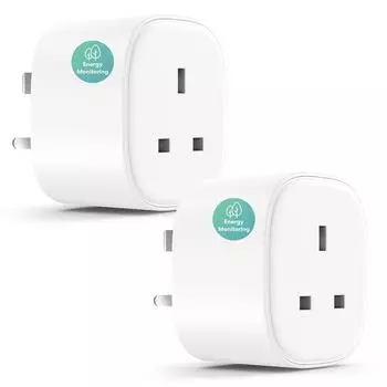Умная розетка Wi-Fi в Великобритании с монитором энергопотребления Умная розетка работает с Alexa Google Assistant Smartthings 2 Piece UK Plug
