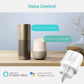 Умная розетка WiFi EU розетка 16A 20A Power Monitor Timing для Alexa Google Home Tuya APP Remote Control Power Outlet Voice Control EU Plug