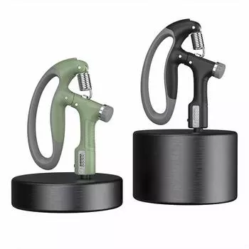 Умная ручка для подсчета 10-100 кг, регулируемые упражнения, укрепляющие плоскогубцы, пружинный расширитель для запястья, тренировка, 1 шт. чёрный