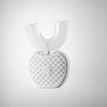 Умная ультразвуковая электрическая зубная щетка U-образной формы с поворотом на 360° и зарядкой через USB чёрный