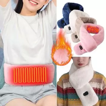 Умная USB-зарядка для шеи и плеч, зимняя защита от холода и теплый обогрев, мужской и женский шарф One Size тёмно-синий