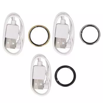 Умное фитнес-кольцо из титанового сплава с функцией кликера для фото и видео, прокрутка 50 м, водонепроницаемое, легкое, спортивное Black 7