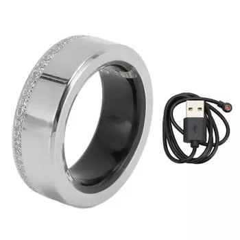 Умное кольцо Bluetooth IP68 Водонепроницаемость Низкое энергопотребление Шагомер Фитнес-трекер Кольцо Size 9 ID 18.7mm/0.74in