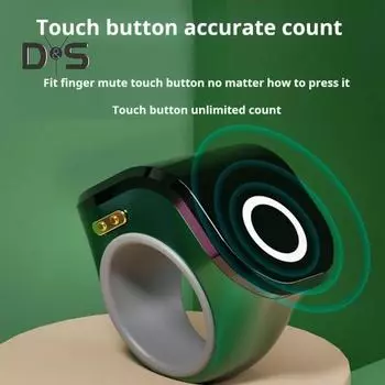 Умное кольцо для подсчета времени с OLED-экраном, регулируемый размер, удобная посадка, миниатюрный размер, напоминание о времени, перезаряжаемое кольцо для подсчета времени зелёный