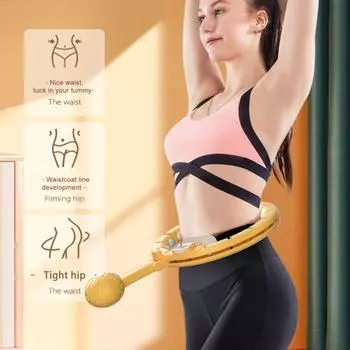 Умное кольцо Hula, тихое, взвешенное, съемное, регулируемое, 5 передач, массажное, сжигающее жир, фитнес-оборудование для тренировок на талии и животе со счетчиком белый