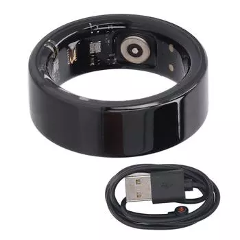 Умное кольцо-счетчик шагов с приложением из нержавеющей стали, водонепроницаемый IP68, легкий умный фитнес-трекер R 7
