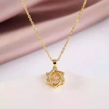 Умное ожерелье-гексаграмма женское с высоким чувством, универсальное, трендовое, из титановой стали, цепочка для ключиц, аксессуары