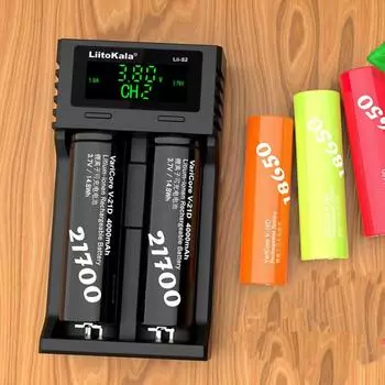 Умное USB-зарядное устройство Lii-S2 с ЖК-дисплеем для 3,7 В 18650 18350 16340 21700 26650 1,2 В AA AAA NiMH литий-ионная батарея S2 Charger