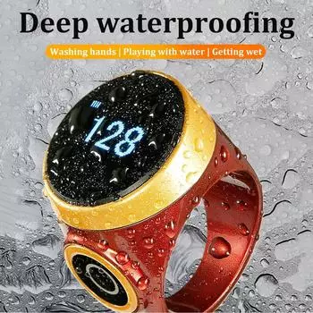 Умное водонепроницаемое счетчик-кольцо для мусульман Zikr Digital Tasbeeh 5 Молитва Напоминание о времени Bluetooth Высококачественные умные носимые кольца фиолетовый