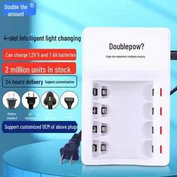 Умное зарядное устройство K11: Зарядное устройство на 4 аккумулятора 1,2 В для аккумуляторов AA/AAA (Стандарт ЕС/США) K11 national standard plug