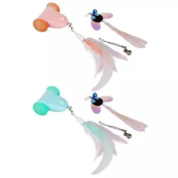 Умные электрические игрушки для кошек Интерактивные игрушки для кошек Автоматические забавные игрушки-мышки для кошек со светодиодными лампами Перезаряжаемые через USB Чувствительные игрушки для кошек 6.4x5.2x2.6cm