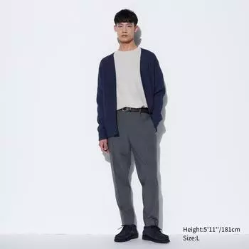 Умные брюки UNIQLO до щиколотки (Растяжка в двух направлениях, проверка дубинки, длина ног от 64,5 до 70,5 см.)