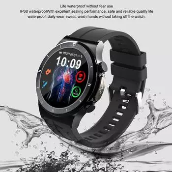 Умные часы 1,39 дюйма HD сенсорный экран 300 мАч IP68 фитнес-трекер датчик гравитации спортивные умные часы для мужчин и женщин черный корпус