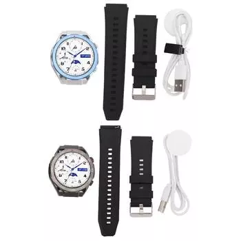 Умные часы 1,45-дюймовый HD-экран NFC IP67 Водонепроницаемый музыкальный плеер Мультиспортивные режимы Силиконовый корпус Black