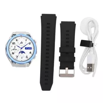 Умные часы 1,45-дюймовый HD экран NFC IP67 водонепроницаемый музыкальный плеер мульти спортивные режимы силикон синий