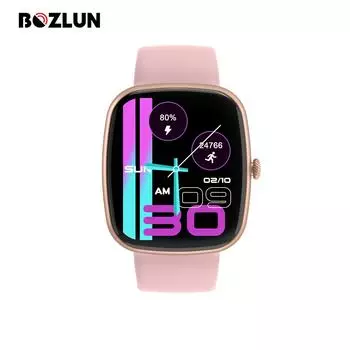 Умные часы BOZLUN для женщин и мужчин, Bluetooth-вызовы, 130+ спортивных режимов, счетчик калорий и шагов, легкий и тонкий дизайн, управление здоровьем, экран 1,83 дюйма, спортивные часы серый