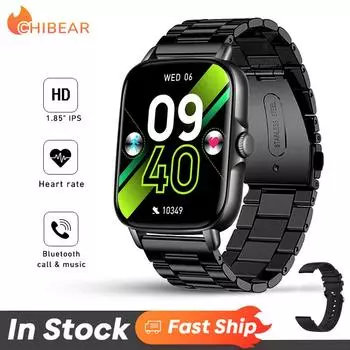 Умные часы для мужчин 1,85-дюймовый сенсорный экран монитор сердечного ритма спортивные часы Bluetooth вызов умные часы для женщин для Android Ios