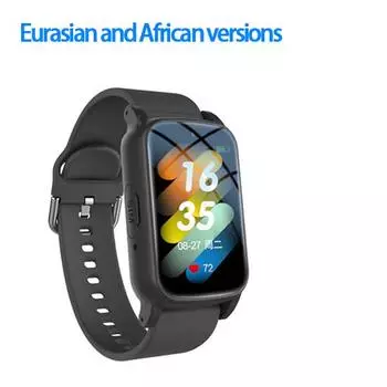 Умные часы для пожилых людей с обнаружением падения и отслеживанием местоположения по GPS, кнопкой экстренной сигнализации SOS, видеозвонком чёрный