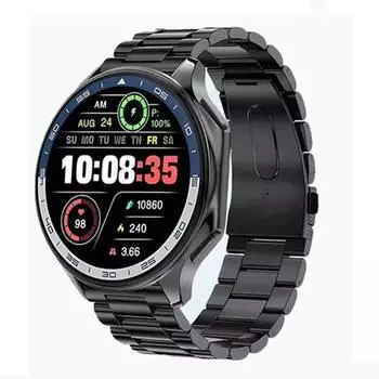 Умные часы DT Watch X 3D AOD Режим Локальный Видео Музыкальный Плеер 4 ГБ ПЗУ USB Режимы Фото Ablum Amoled Bluetooth Звонки Умные часы чёрный