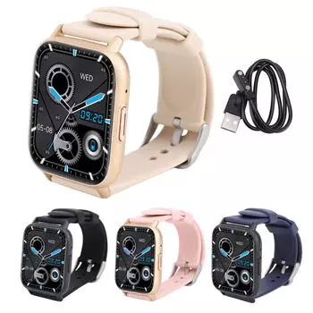 Умные часы фитнес-трекер 1.85in полный сенсорный цветной экран IP67 водонепроницаемый спортивные умные часы акт Beige