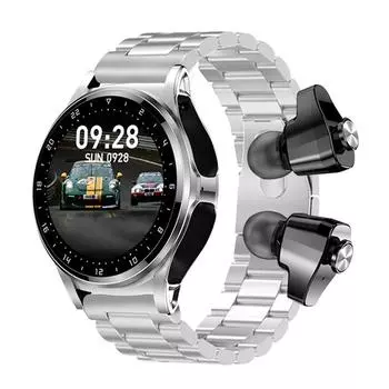 Умные часы GT66 TWS 2 в 1 Наушники Беспроводная гарнитура для женщин Bluetooth Звонок Трекер сердечного ритма Наушники Умные часы
