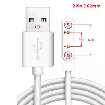 Умные часы Магнитная USB док-станция зарядное устройство 2pin 4pin зарядный кабель адаптер питания для детей умные часы соковыжималка косметическое устройство зубная щетка (2pin 7.62mm)