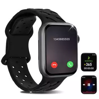 Умные часы Несколько настраиваемых циферблатов, несколько спортивных режимов, монитор сна, совместимость с Android и iphone чёрный