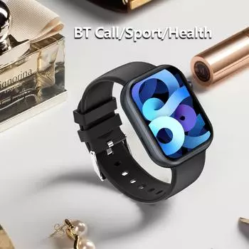 Умные часы, несколько пользовательских циферблатов, мультиспортивный режим, трекер калорий, совместимость с Android и IPhone чёрный