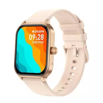 Умные часы P85: 1,93-дюймовый дисплей, монитор сердечного ритма и артериального давления, будильник, голосовой помощник, браслет с функцией воспроизведения музыки Glue синий