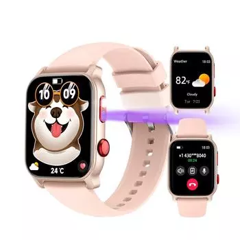 Умные часы, QTLLBT, голосовой помощник на основе искусственного интеллекта, многоязычный перевод, управление музыкой, функция вызова, шагомер, светодиодный фонарик, несколько спортивных режимов