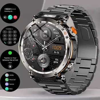 Умные часы QTLLBT с более чем 100 спортивными режимами, ответом на звонки/совершением звонков, фитнес-трекером, шагомером, пользовательскими циферблатами, погодой