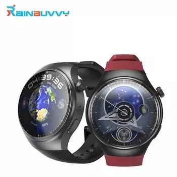 Умные часы Rainbuvvy DM80 4G, 1,43 дюйма, Android 8,1, 2 ГБ ПЗУ, 16 ГБ, 1000 мАч, одна SIM-карта, Wi-Fi, камера, GPS, спортивные часы 2GB 16GB чёрный