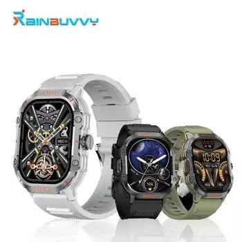 Умные часы Rainbuvvy HK24, 2,01-дюймовый AMOLED-экран, Bluetooth-вызов, мониторинг здоровья, мониторинг сердечного ритма, сна, NFC, спортивные часы зелёный